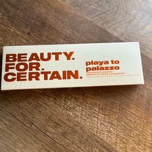 New Beauty For Certain Playa to Palazzo Eyeshadow Palette Full Size NIB MSRP $39